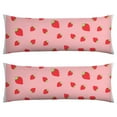 thumbnail image 1 of Strawberry Body Pillow Cover - Soft & Breathable, Hidden Zipper, 20"x54", Kawaii Strawberry & Floral Print - Perfect Gift for Strawberry Lovers, Side Sleepers, Pregnancy Support & Sweet Home Decor, 1 of 7