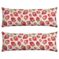 thumbnail image 1 of Strawberry Body Pillow Cover - Soft & Breathable, Hidden Zipper, 20"x54", Kawaii Strawberry & Floral Print - Perfect Gift for Strawberry Lovers, Side Sleepers, Pregnancy Support & Sweet Home Decor, 1 of 7