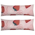 thumbnail image 1 of Strawberry Body Pillow Cover - Soft & Breathable, Hidden Zipper, 20"x54", Kawaii Strawberry & Floral Print - Perfect Gift for Strawberry Lovers, Side Sleepers, Pregnancy Support & Sweet Home Decor, 1 of 7