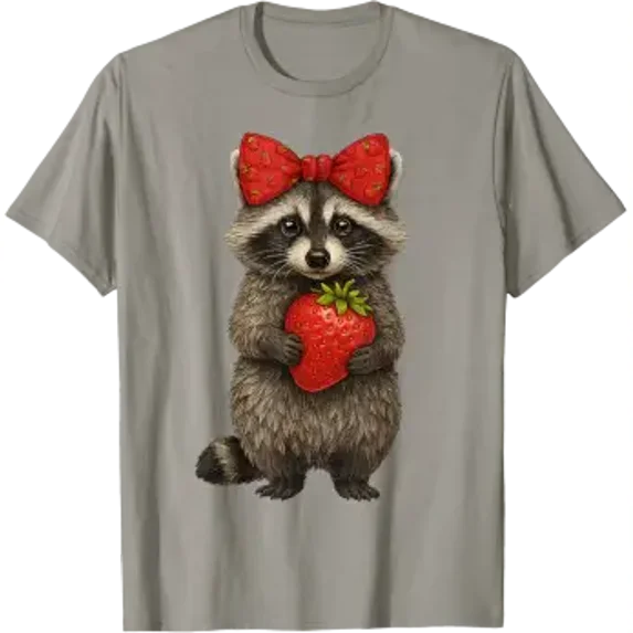 Strawberry Bow Graphic T-Shirt, Size S-5XL