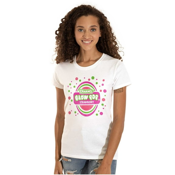 Strawberry Bubblegum Blow Pop Women's T Shirt Ladies Tee Brisco Brands S