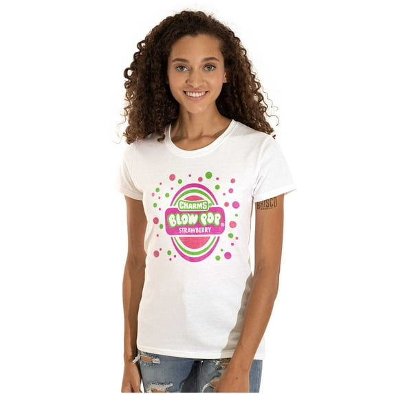 Strawberry Bubblegum Blow Pop Women's T Shirt Ladies Tee Brisco Brands S