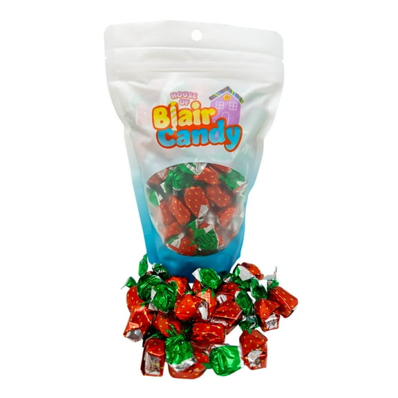 Strawberry Buds Delight Hard Candy - 1 Pound Resealable Bag - Individually Wrapped Strawberry-Flavored Candies