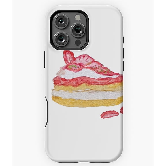 Strawberry Cake Dessert Food Phone Case for iPhone 16 15 14 13 12 11 Pro Max