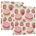 thumbnail image 1 of Strawberry Cakes 3 Ring Binders 1.5 inch Hardcover File Folders with Interior Pockets A4 Size Organizer for School Office Hospital, 1 of 8