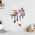 thumbnail image 1 of Strawberry Cakes Coffee Key Holder for Wall Mail Holder Organizer with 5 Key Hooks Wall Mount Key Rack with Shelf, 1 of 6