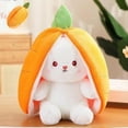 thumbnail image 1 of Strawberry Carrot Rabbit Plush Toy Creative Bag Fruit Transform into Bunny Stuffed Toy For Girls Christmas Gift (25cm), 1 of 5