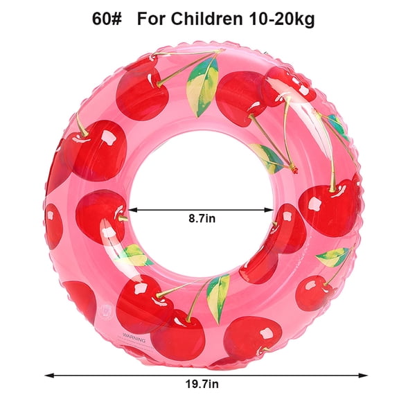 Strawberry Cherry Swim Ring Inflatable Pool Float Swim Tube Adult Swimming Circle Swim Accessory For Water Sports Beach Vacation
