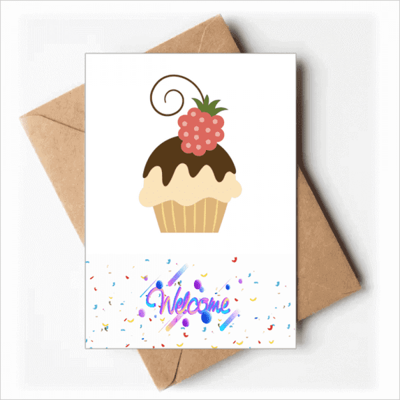 Strawberry Chocolate Sweet Ice Welcome Back Greeting Cards Envelopes Blank