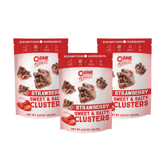 Strawberry Chunk Nibbles Snack Clusters 3 Pack