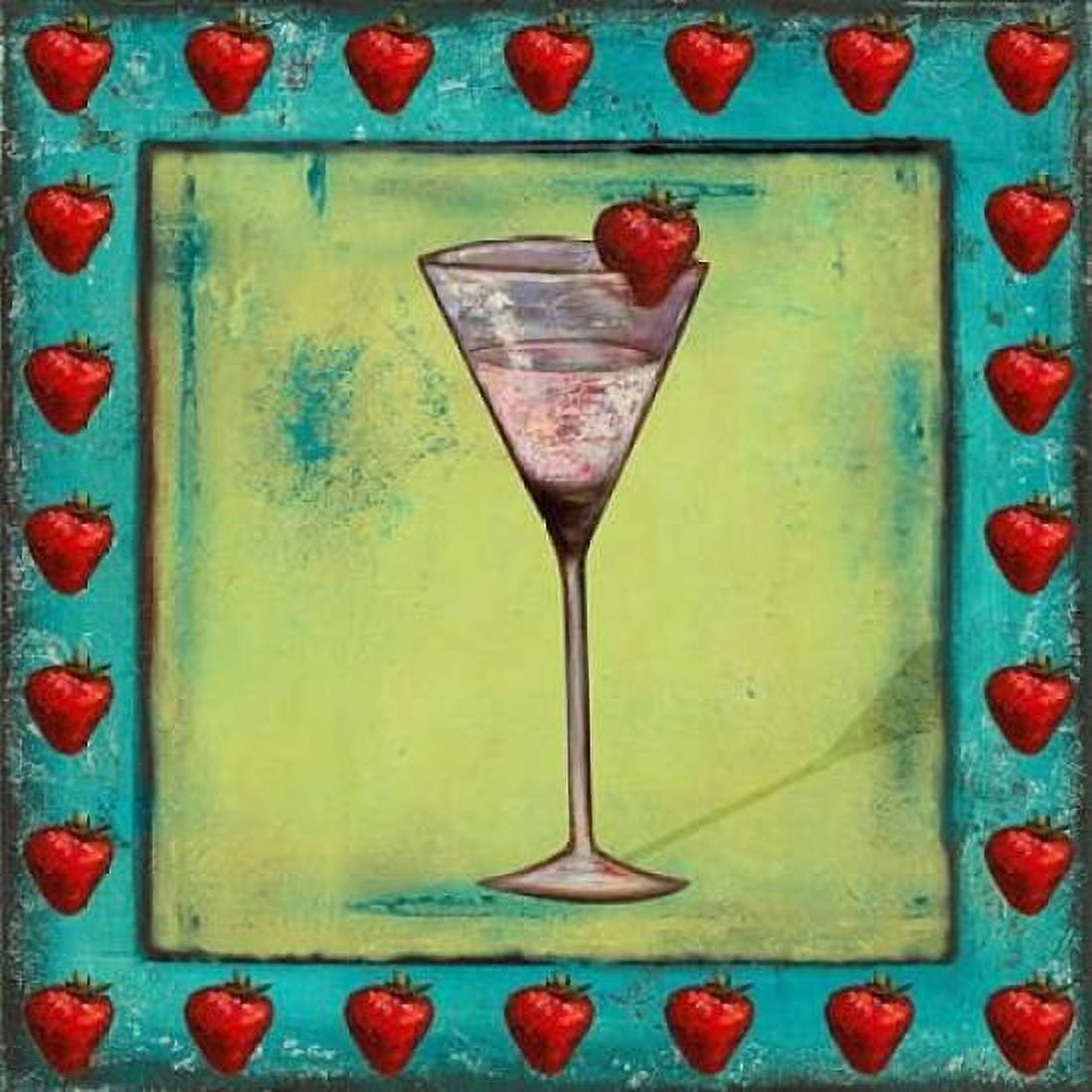 Strawberry Coctelito Canvas Art - Patricia Pinto (24 x 24)