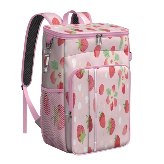 Strawberry Cooler Backpack Insulated Waterproof Leak Proof Beach Cooler Bag Lightweight Lunch Picnic Camping Backpack Cooler for Men Women