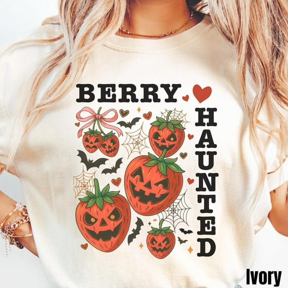 Strawberry Coquette Summerween Shirt, Scary Fruit Shirt, Summer Funny Strawberries Halloween Shirt, Spooky Berry Shirt
