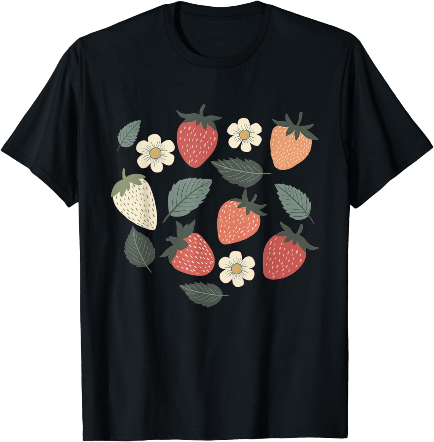 Strawberry Cottagecore Aesthetic Fruit Summer Strawberries TShirt
