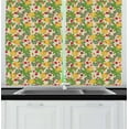 thumbnail image 1 of Strawberry Curtains 2 Panels Set, Summer Gardening Composition with Colorful Strawberries Cherries and Leaves, Window Drapes for Living Room Bedroom, 55W X 39L Inches, Multicolor, by Ambesonne, 1 of 2