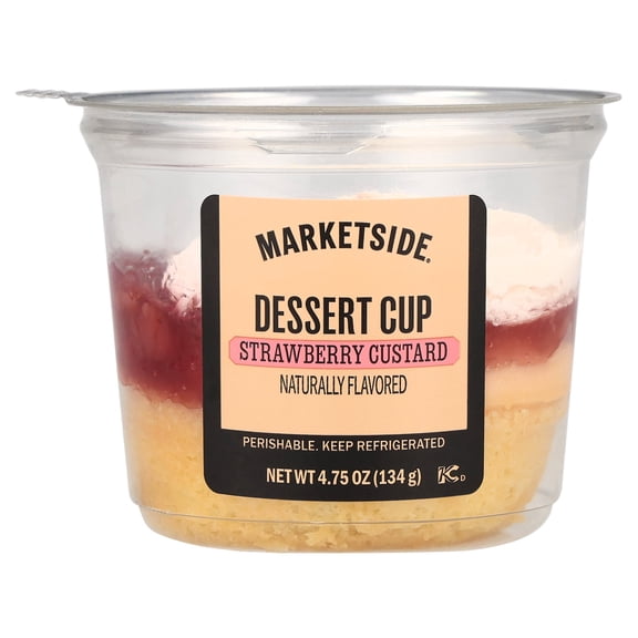 Marketside Strawberry Custard Dessert Cup 4.75 oz, Whipped Cream Frosting