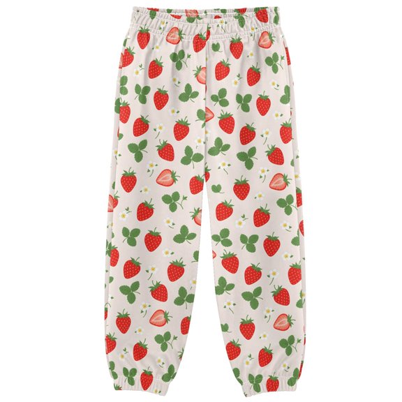 Strawberry Cute Boys Pants Kids Casual Sweatpants Joggers Toddler Sports Pants 3-10 Years
