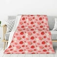 thumbnail image 1 of Strawberry Daydream Throw Blankets 50"x40" Lightweight Flannel Fleece Cozy Soft Blanket Home Decor for Couch Bed Sofa Bedroom Living Room Travel Birthday Christmas All Season, 1 of 6