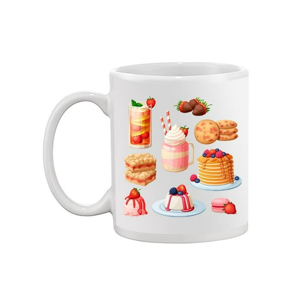 Strawberry Dessert Cartoon Style Mug Unisex's -Image by Shutterstock