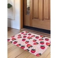 thumbnail image 1 of Strawberry Door Mat&nbsp;Indoor Outdoor Entrance, Non Slip Rug for Kitchen Bathroom Entryway Rug, Pink Spring Summer Rustic Floral Fruit Washable Doormat Floor Mat for Office Home Decor 20x31.5 Inch, 1 of 8