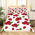 thumbnail image 1 of Strawberry Duvet Cover Full Size Comforter Cover Cute Strawberry Pattern Pink Decor Bedding Set for, 1 of 5