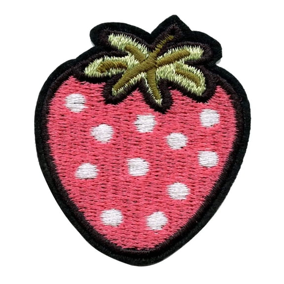 Strawberry Embroidered Applique Iron On Patch