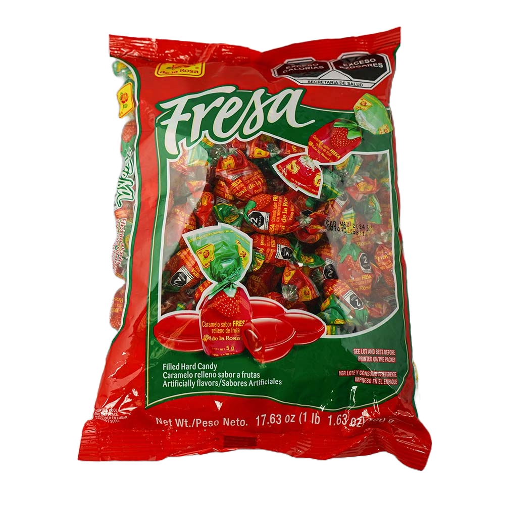 De La Rosa, Strawberry Filled Candy, 100pcs, Individually Wrapped