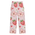 thumbnail image 1 of Strawberry Flower Love Pajama Pants Soft Lightweight Lounge Pants Bottoms Sleep Pants Warm Comfy, 1 of 9