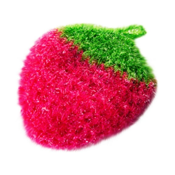 Strawberry Fruit Dish Towel, Hand-crocheted Acrylic Polyester Yarn Cleaning Cloth, Oil-resistant and Reusable, Soft Lint-free for Kitchen Use