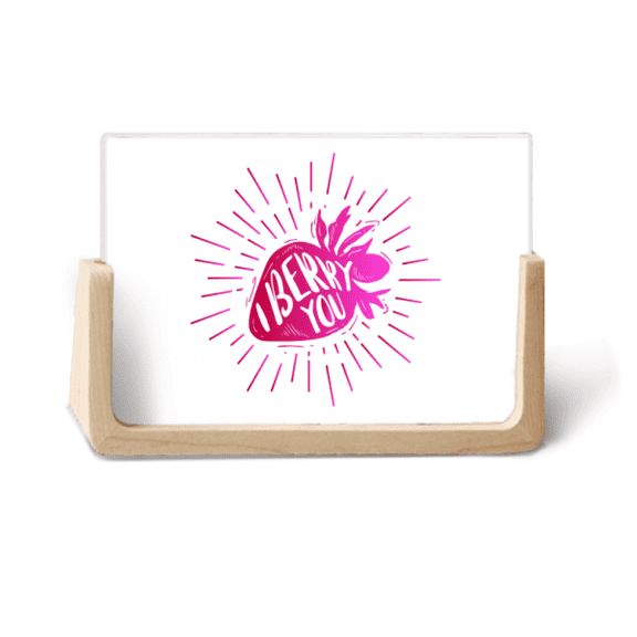 Strawberry Fruit Food Population Photo Wooden Photo Frame Tabletop Display