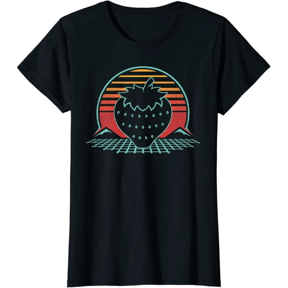 Strawberry Fruit Lover Retro Vintage 80s Style Gift T-Shirt