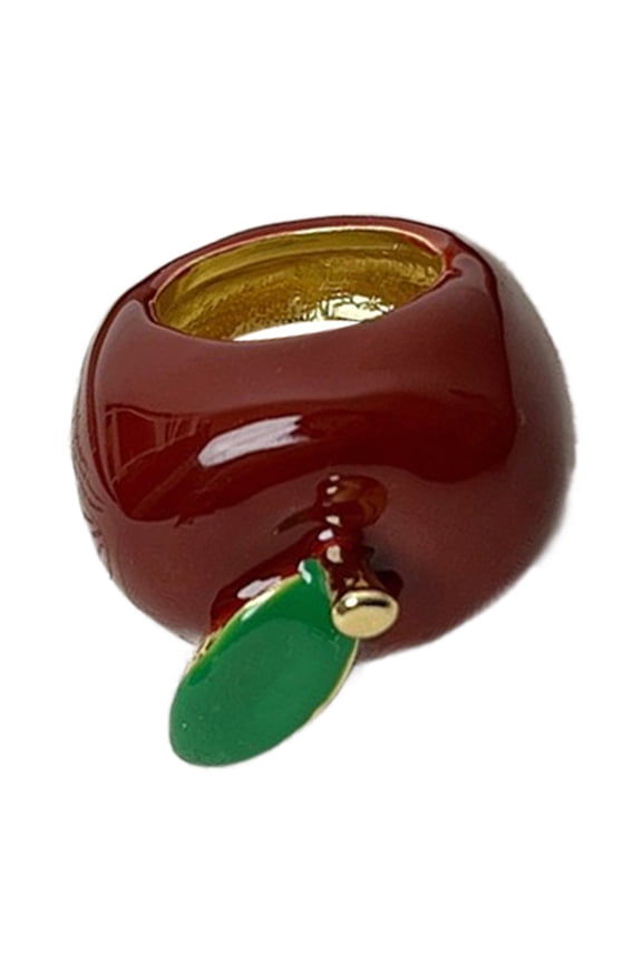 Strawberry/Fruit Rings with Resin Finish Comfortable Wear Finger Rings Accessory for Daily Outfits and Celebrations