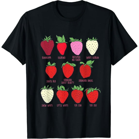 Strawberry Fruit Shirt Types of Strawberries Cottagecore T-Shirt