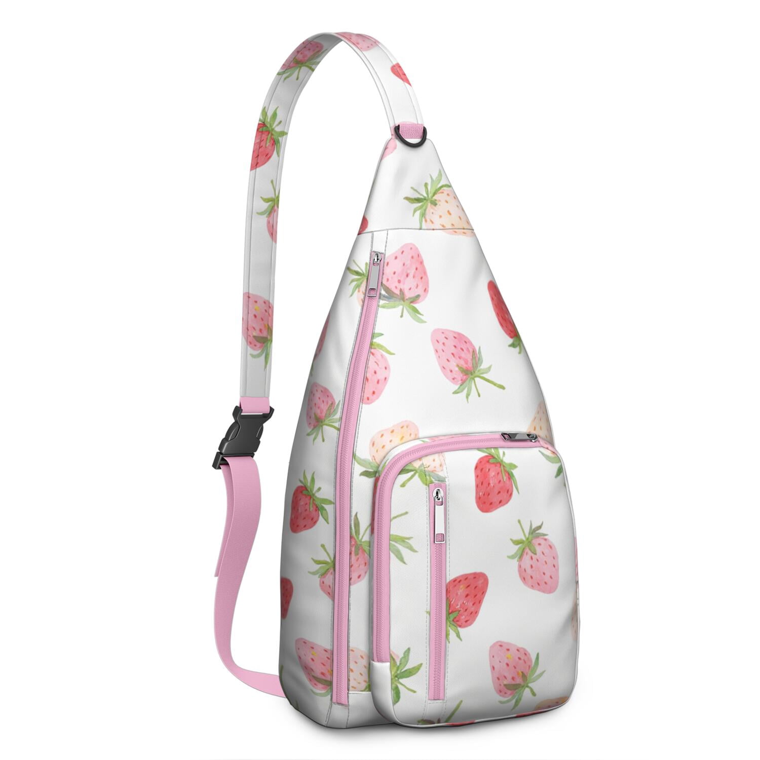 Strawberry Fruit Sling Bag Crossbody Backpack,Travel Sling Bag Trendy Sling Backpack for Women/Men for Cycling Mountain Climbing