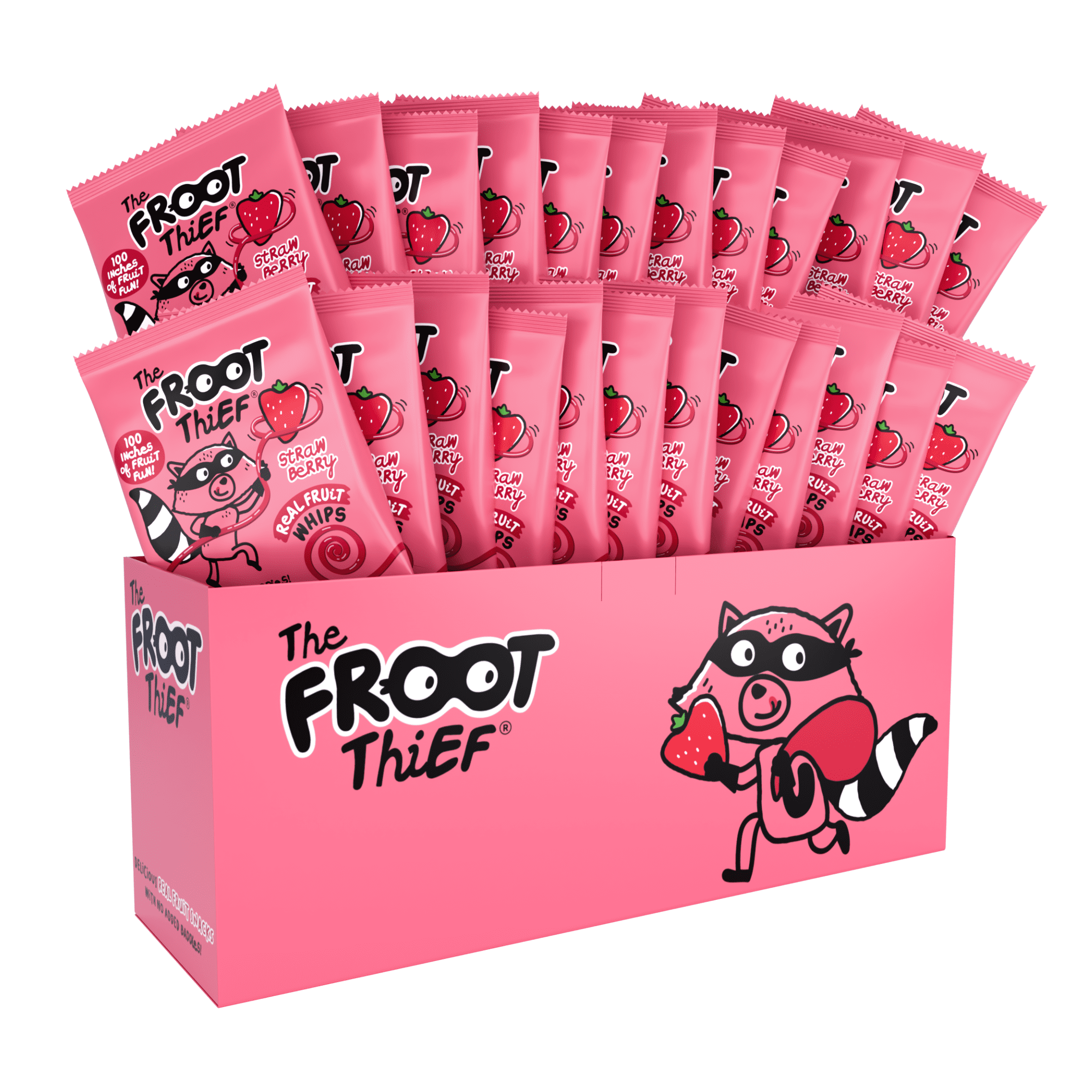 Real Froot Strawberry Fruit Snack Whips 24 Pack, FROOT Thief – Nut Free, Real ...