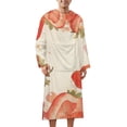 thumbnail image 1 of Strawberry Fruit Watercolor Bathrobe Plush Bathrobe Cozy Unisex Winter Bathrobe Warm Water Absorbent, 1 of 9