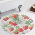 thumbnail image 1 of Strawberry Fruit Watercolor Round Carpet Circle Rug Outdoor Patio Area Rug Washable Large Area Rugs Hallway Room Decor Fitness Mats, 1 of 8