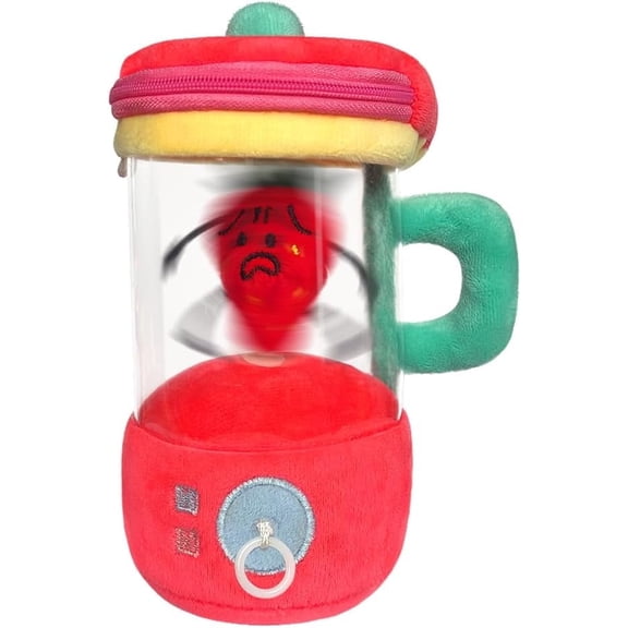 Strawberry Funny Plush 7.3" Blender Kitchen Toys for Kids Girl Playhouse parentend Accessories Play Toys