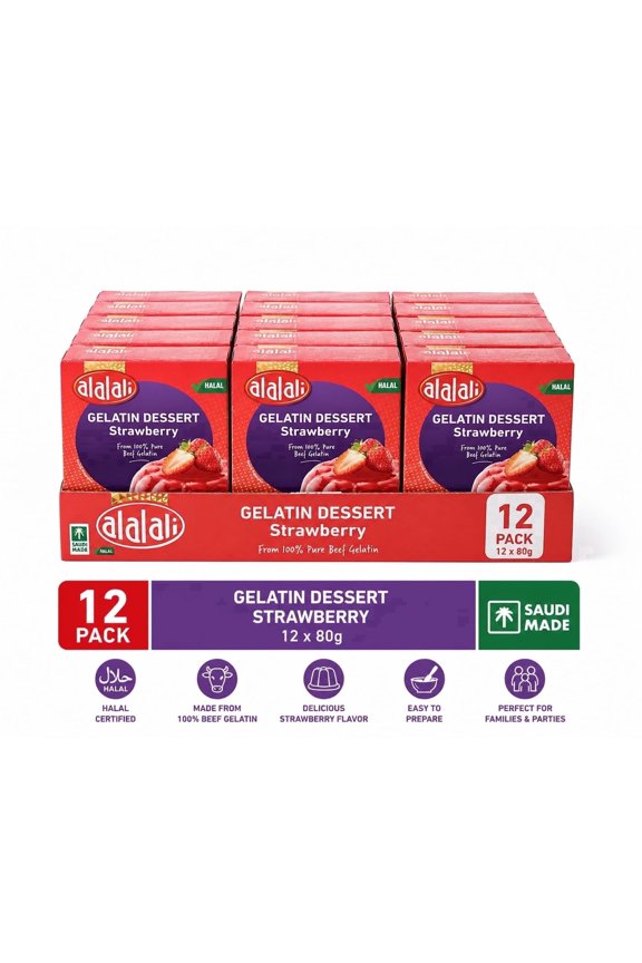 Snack Halal Gelatin Strawberry 12-Pack 960G