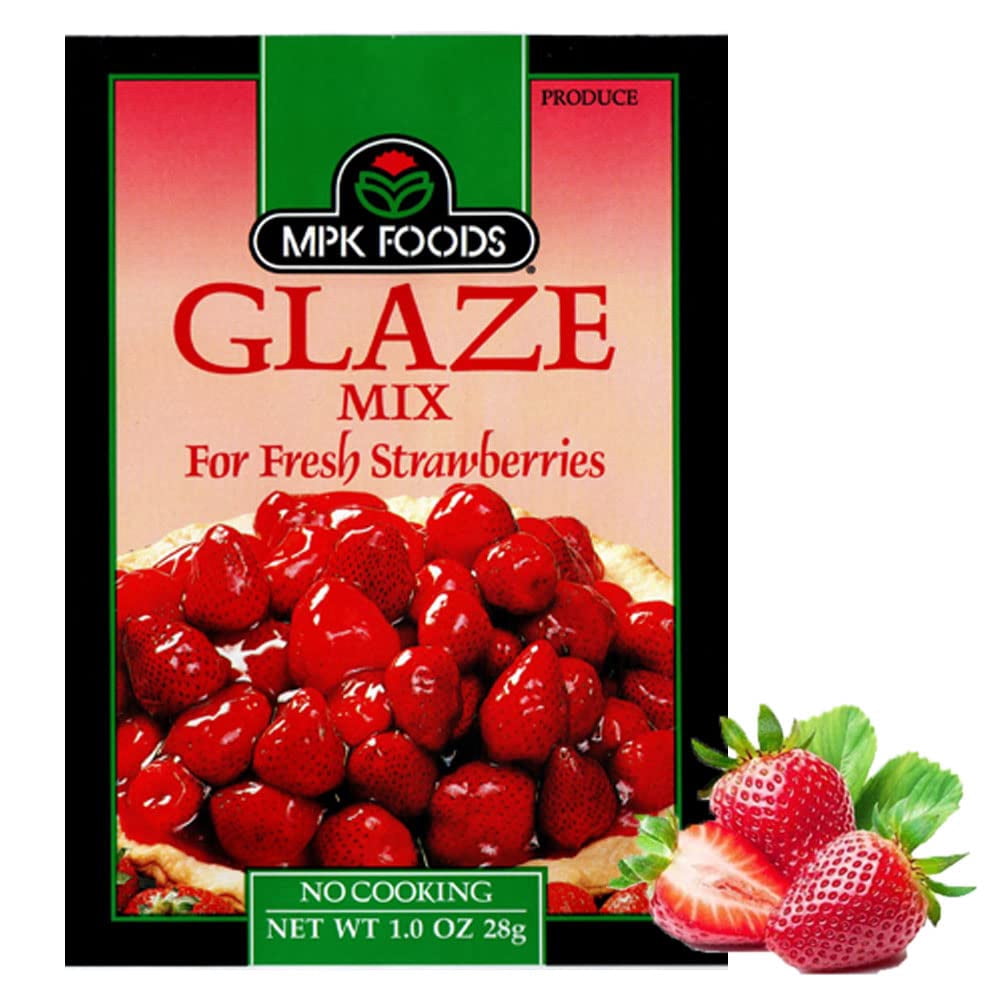 Strawberry Glaze Powder Mix, Sugar (12 Packs)