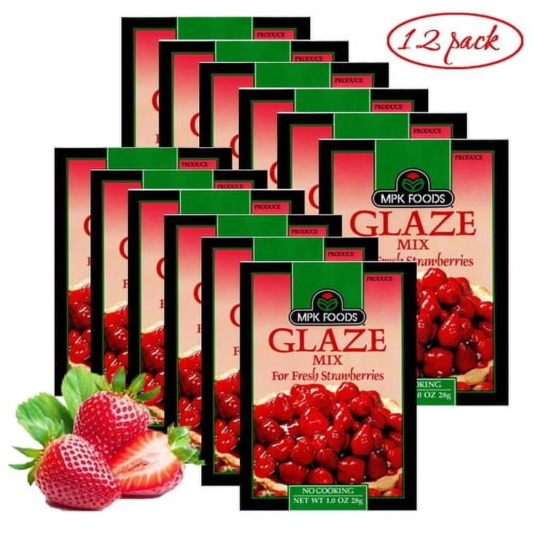 苺　0520-1 Strawberry Glaze Powder Mix, Sugar Free (Pack of 12) - Walmart.com
