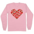 thumbnail image 1 of Strawberry Heart Long Sleeve Shirt Unisex 4X-Large Pink, 1 of 5