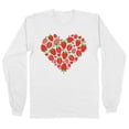 thumbnail image 1 of Strawberry Heart Long Sleeve Shirt Unisex X-Large White, 1 of 5