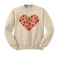 thumbnail image 1 of Strawberry Heart Sweatshirt Unisex 2X-Large Sand, 1 of 5