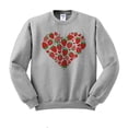 thumbnail image 1 of Strawberry Heart Sweatshirt Unisex Small Grey, 1 of 5