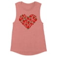 thumbnail image 1 of Strawberry Heart Women's Muscle Tank X-Small Desert Pink, 1 of 5