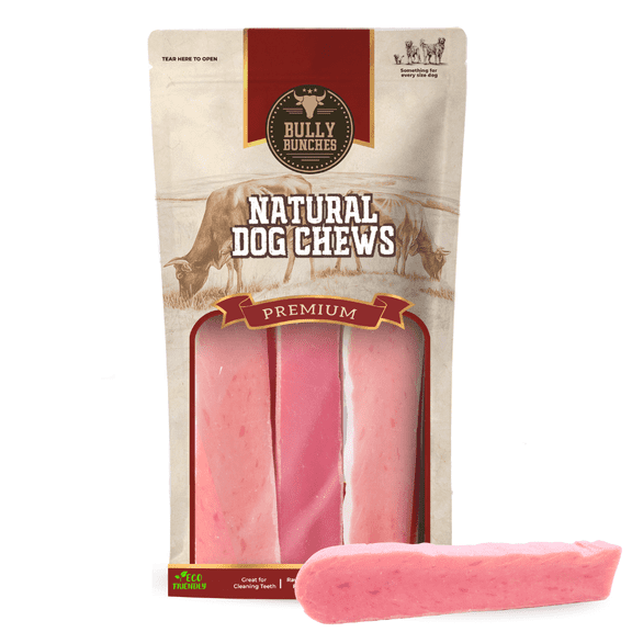 Bully Bunches Premium Strawberry Fruit-Flavored Himalayan Yak Chew (MEDIUM) - 3 Pack
