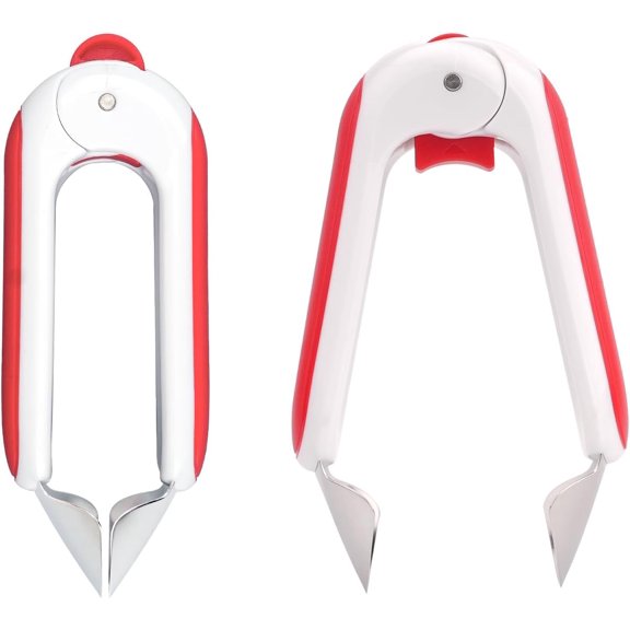 Strawberry Huller Corer Stem Remover with Safety Lock, Non-Slip Soft-touch Handle, Sharp Blades, Dishwasher Safe,1 Pack