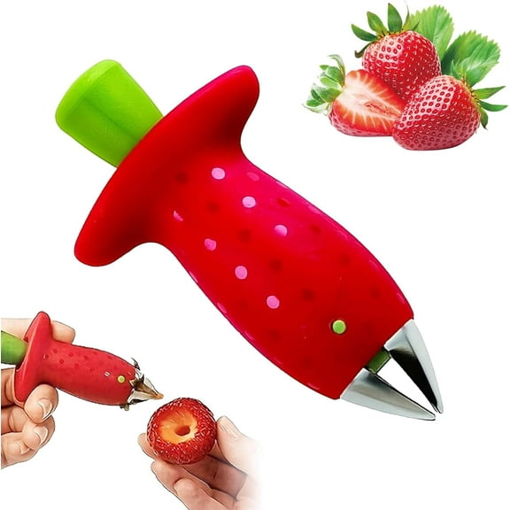 Strawberry Huller Tool, Gem Remover Fruit Corer Stainless Steel Strawberry Huller Magic Strawberry Huller Multi Function