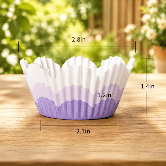 Strawberry Ice & Lavender Petal Standard Size Grease Proof Baking Cups, 192 Pack